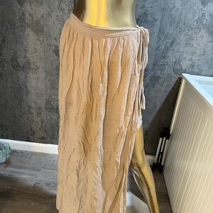 Elegant Tan Wrap Skirt